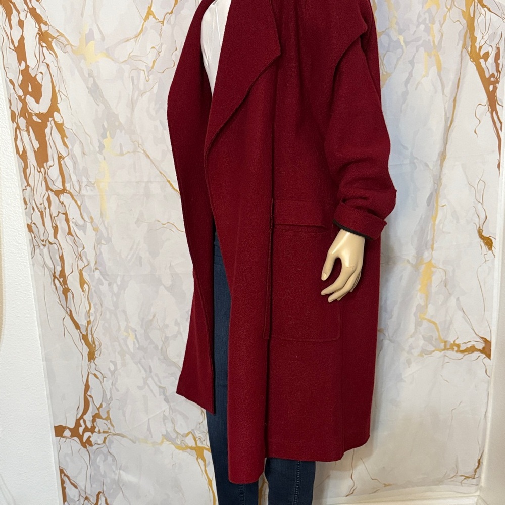 *Dex Women's Deep Red Trench Coat - Picture 6 of 11